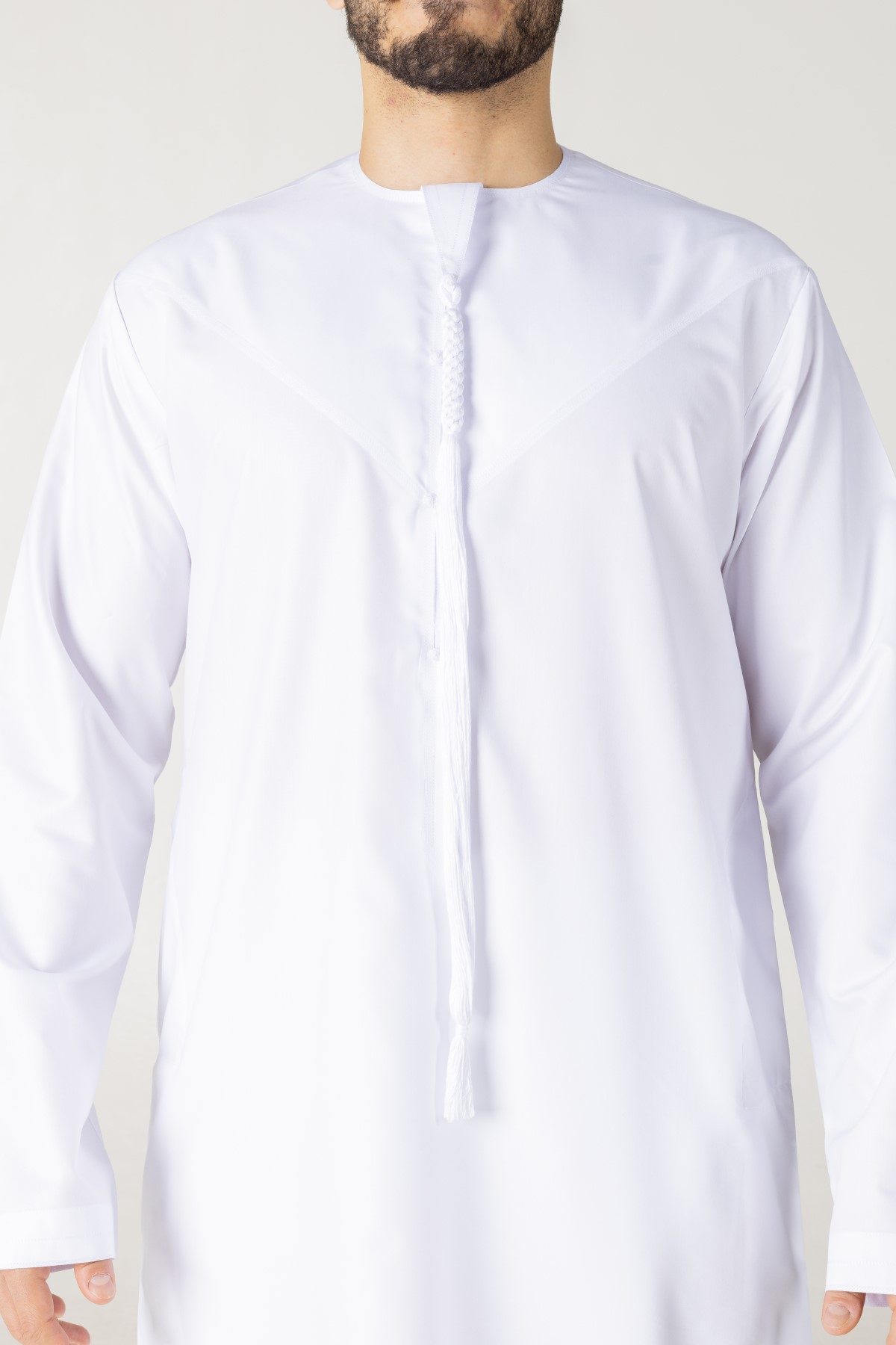 Emirati Kandura White Thobe Kandura Jubba Qamis (2)