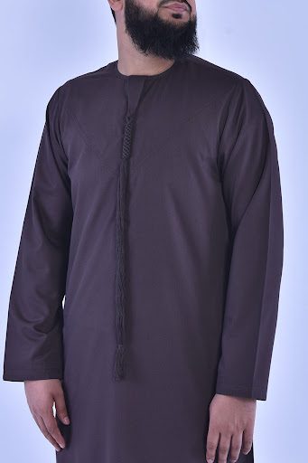 Emirati Kandura Young Maroon Thobe Kandura Jubba Qamis (1)