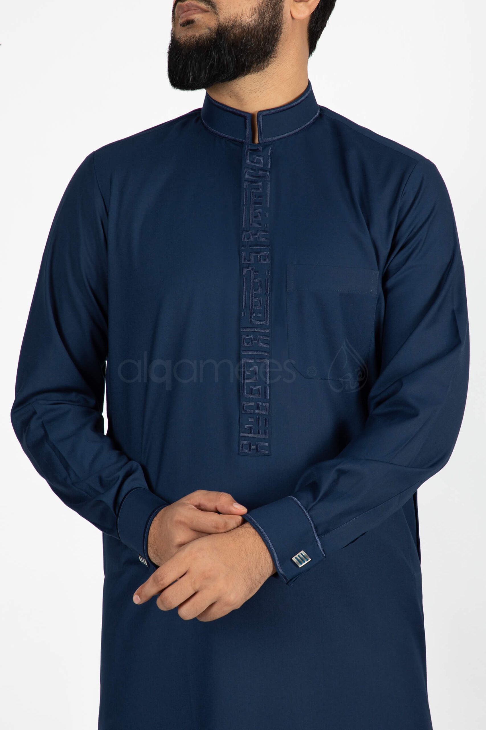 Navy Maze Jubba Thobe Qamis (1)