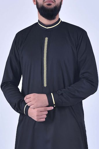 Unity Black Thobe Jubba Thawb Qamis for Men (1)